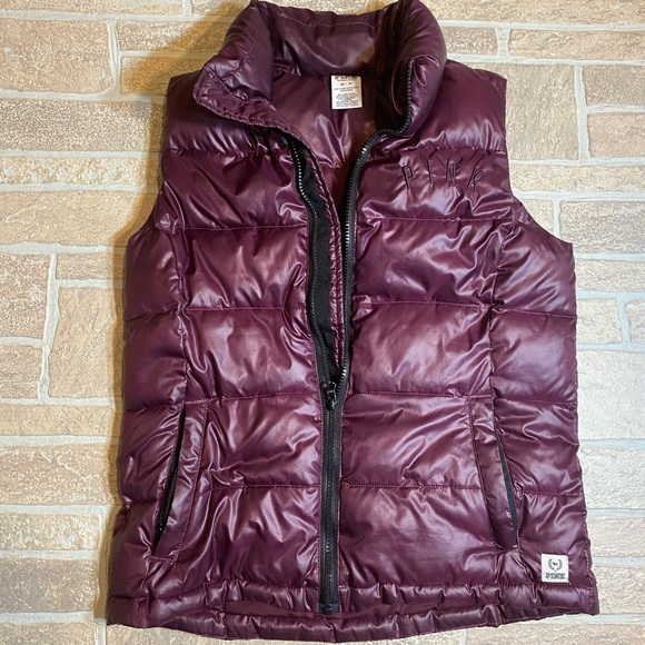 PINK Victoria's Secret Jackets & Blazers - PINK Victoria Secret XS Purple Puffer Vest